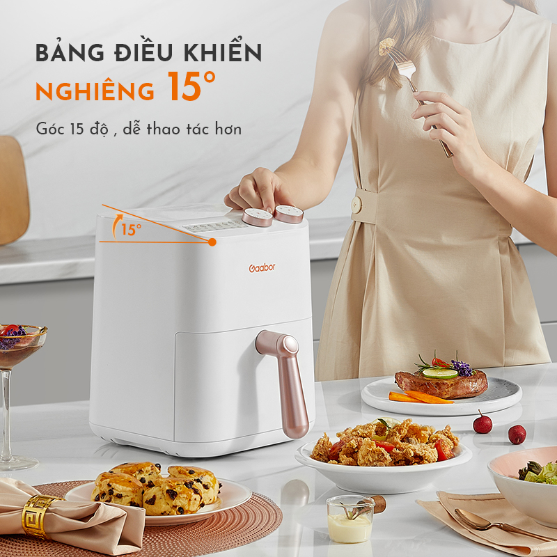 Nồi chiên không dầu dung tích 4-5L GAABOR Cao Cấp công suất 1400W - Hàng chính hãng