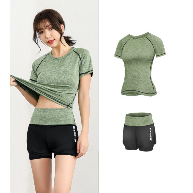 Bộ Đồ Tập Gym Nữ Trẻ Trung 2 Món - Set Quần Áo Tập GYM YOGA Nữ - XANH LÁ - S
