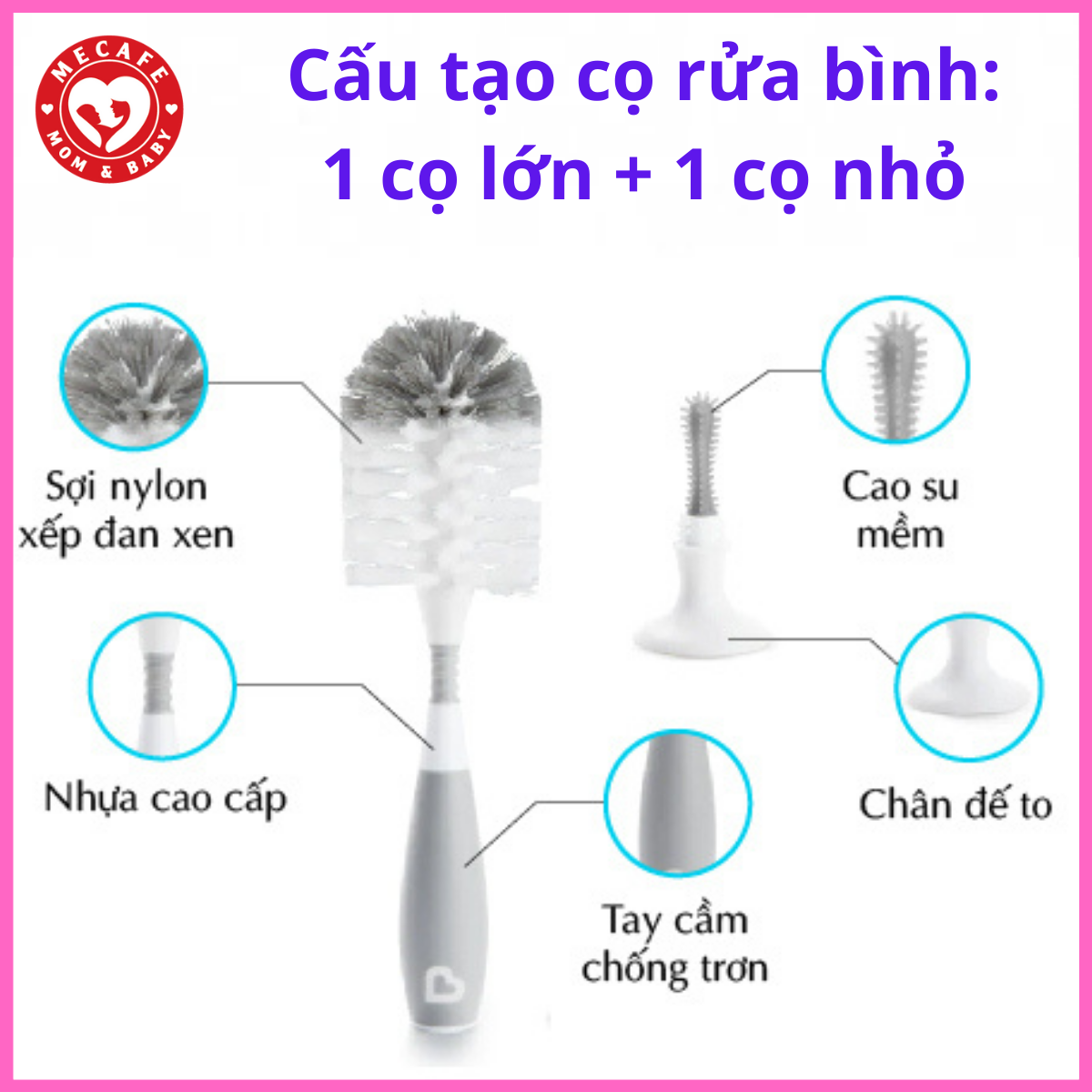 CỌ RỬA BÌNH SỮA &amp; NÚM TI DELUXE MUNCHKIN CAO CẤP