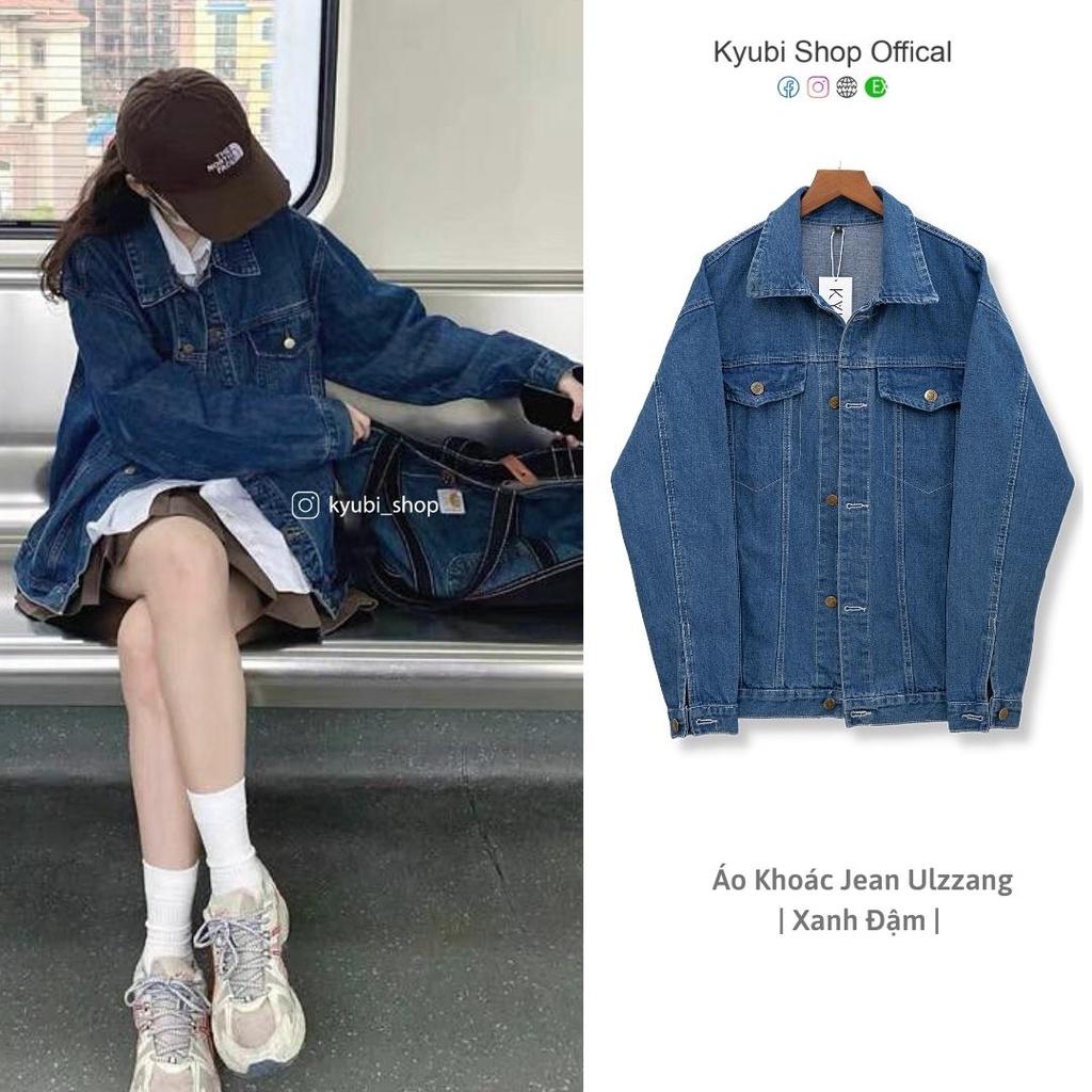 Áo khoác jean nữ ulzzang form rộng có túi trong tiện dụng - Kyubi Jean Jacket AKJ21