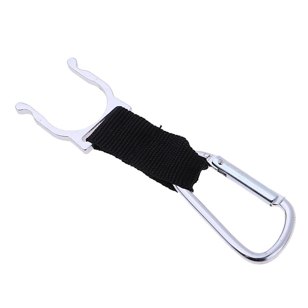 Mini Water Bottle Carabiner D  Fast Hanging Buckle for Riding White