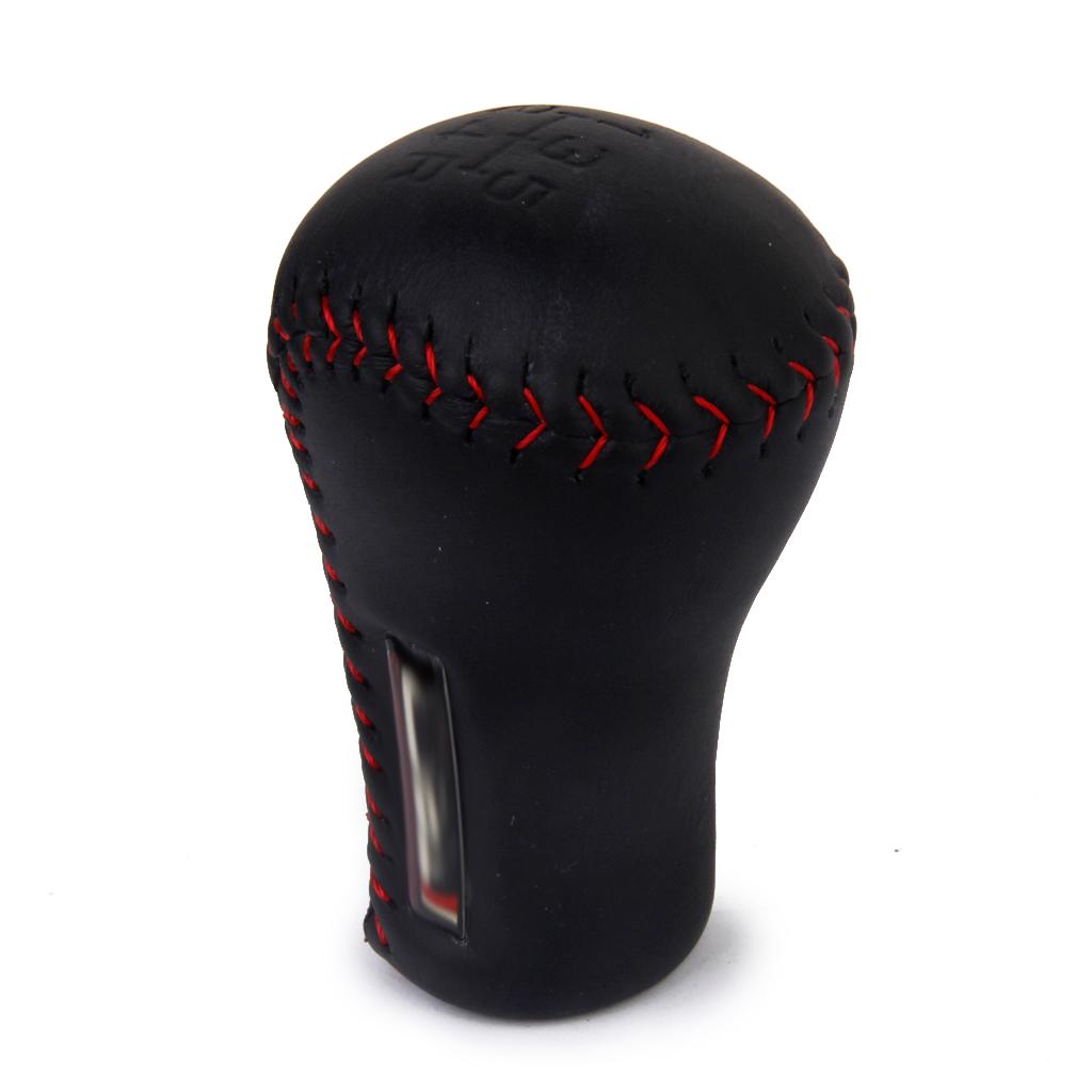 Universal 5 Speed Leather Manual Gear Stick Shifter Knob Cover