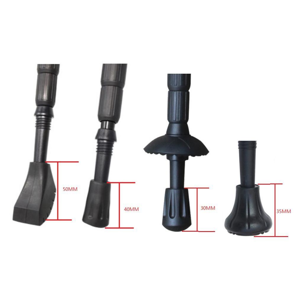 Trekking Poles Tips Caps Pads Shock-Absorbing Lightweight
