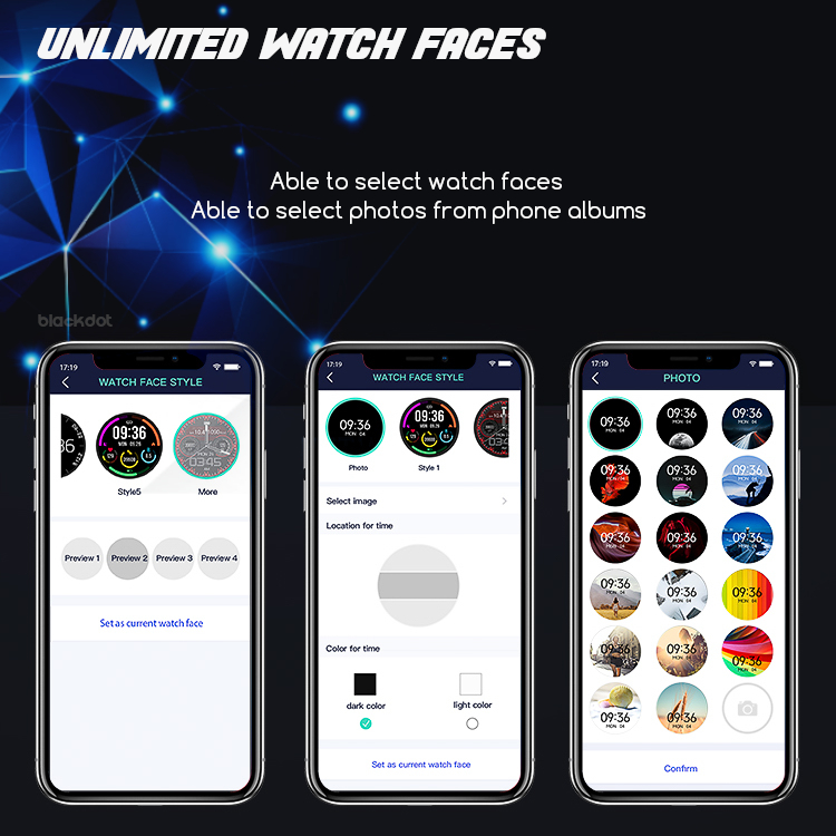 Đồng hồ thông minh Blackdot Smart Watch V200 Superlight, cảm ứng siêu mượt, cảm biến nhiệt độ, chống thấm nước IP68, với pin dự phòng 60 ngày