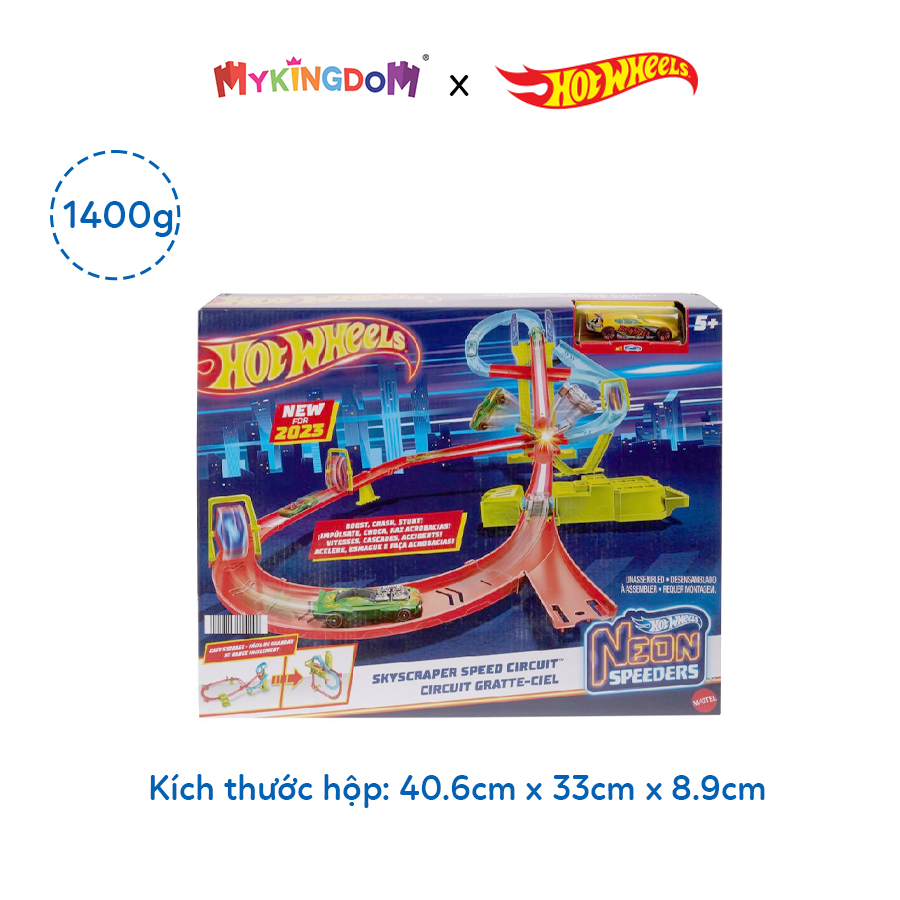 Đồ Chơi Đường Đua Chọc Trời Neon Speeders HOT WHEELS HPC07