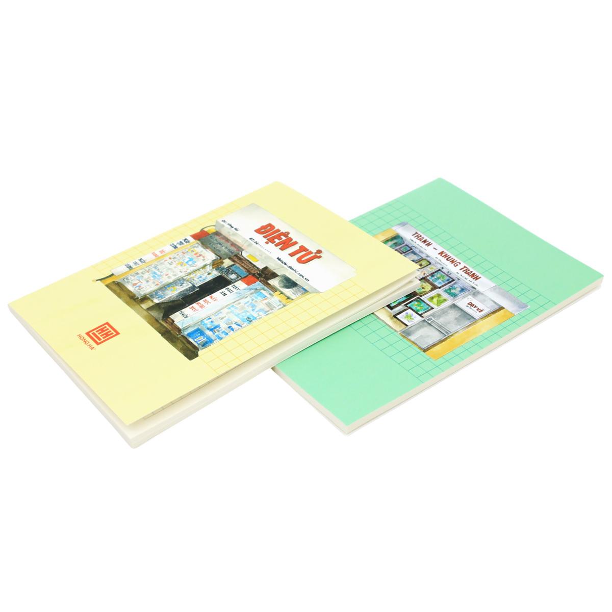 Sổ May Gáy Góc Phố A5 - Kẻ Ô Vuông - 120 Trang 70gsm - Hồng Hà 4650 (Mẫu Bìa Giao Ngẫu Nhiên)