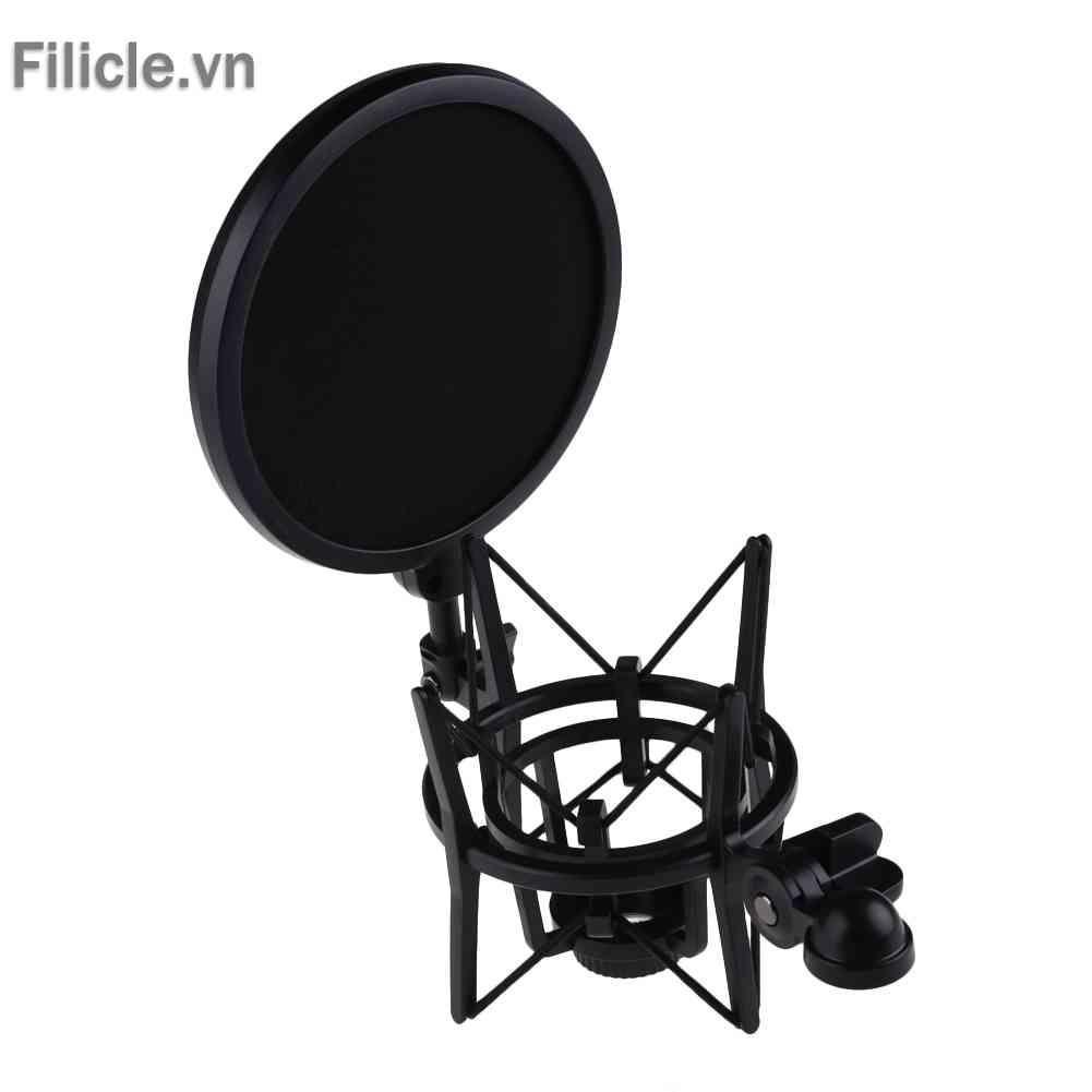 Bộ Giá Đỡ Chống Sốc + Lưới Lọc Âm Thanh Chuyên Dụng Cho Micro