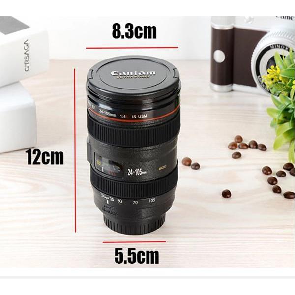 Khuyến mãi - Cốc Nước Tự Động Khuấy Kiểu Dáng Ống Kính Máy Ảnh Mug Coffee