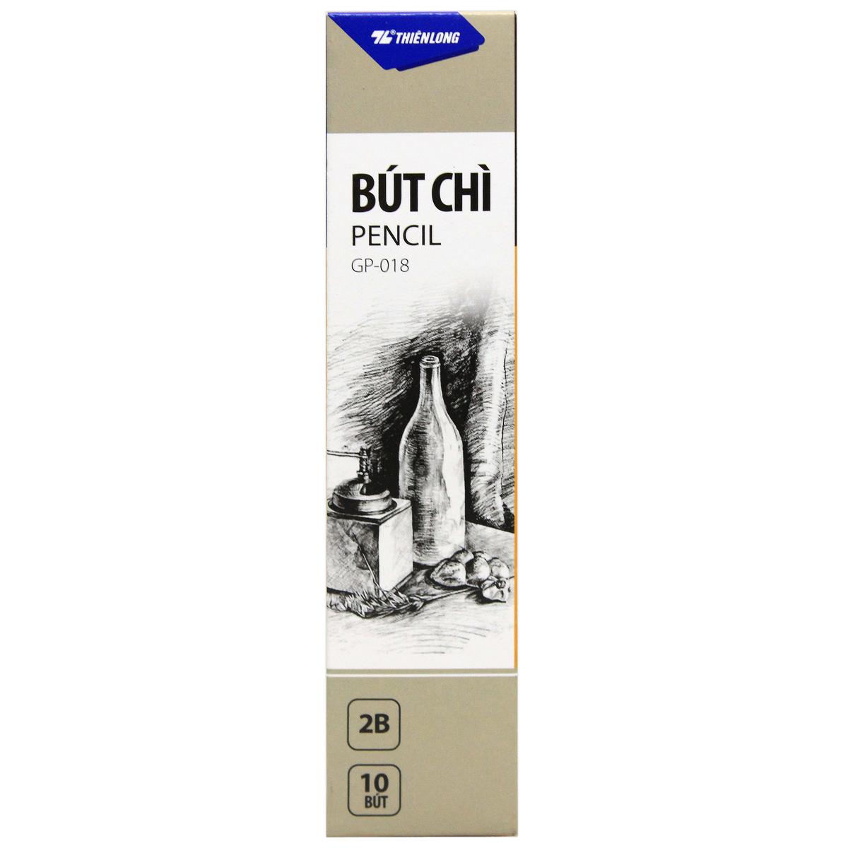 Hộp 10 Bút Chì Gỗ 2B - Thiên Long GP-018-2B
