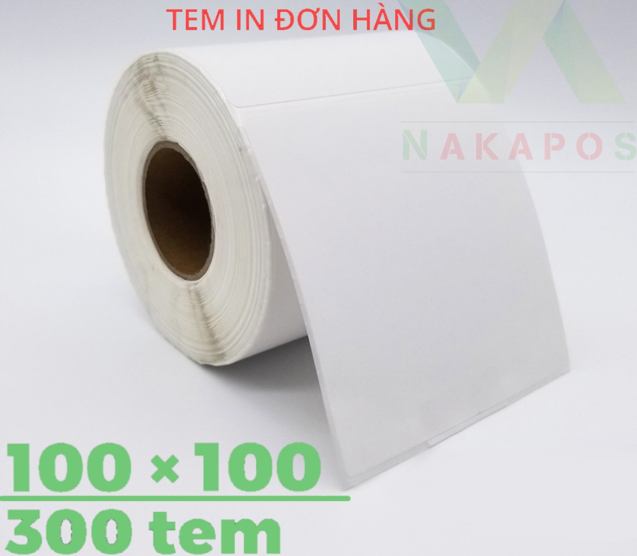 Giấy in mã vạch thường 100x100 cuộn 50m 1tem/ hàng