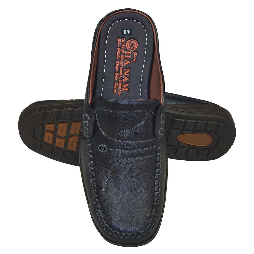 Dép Bít Mũi Nam Da Bò Thật TiTi ĐÔ Cao Cấp GSB2100d