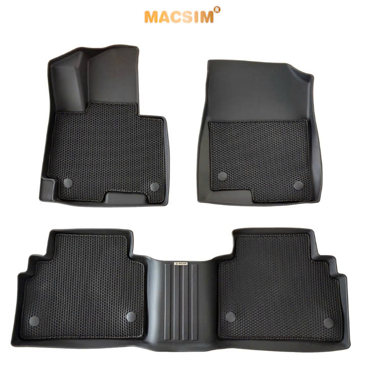 Thảm 2 lớp (sd3) dạng lưới lục giác cho Hyundai Tucson 2022+ bề mặt cao su siêu sạch nhãn hiệu Macsim