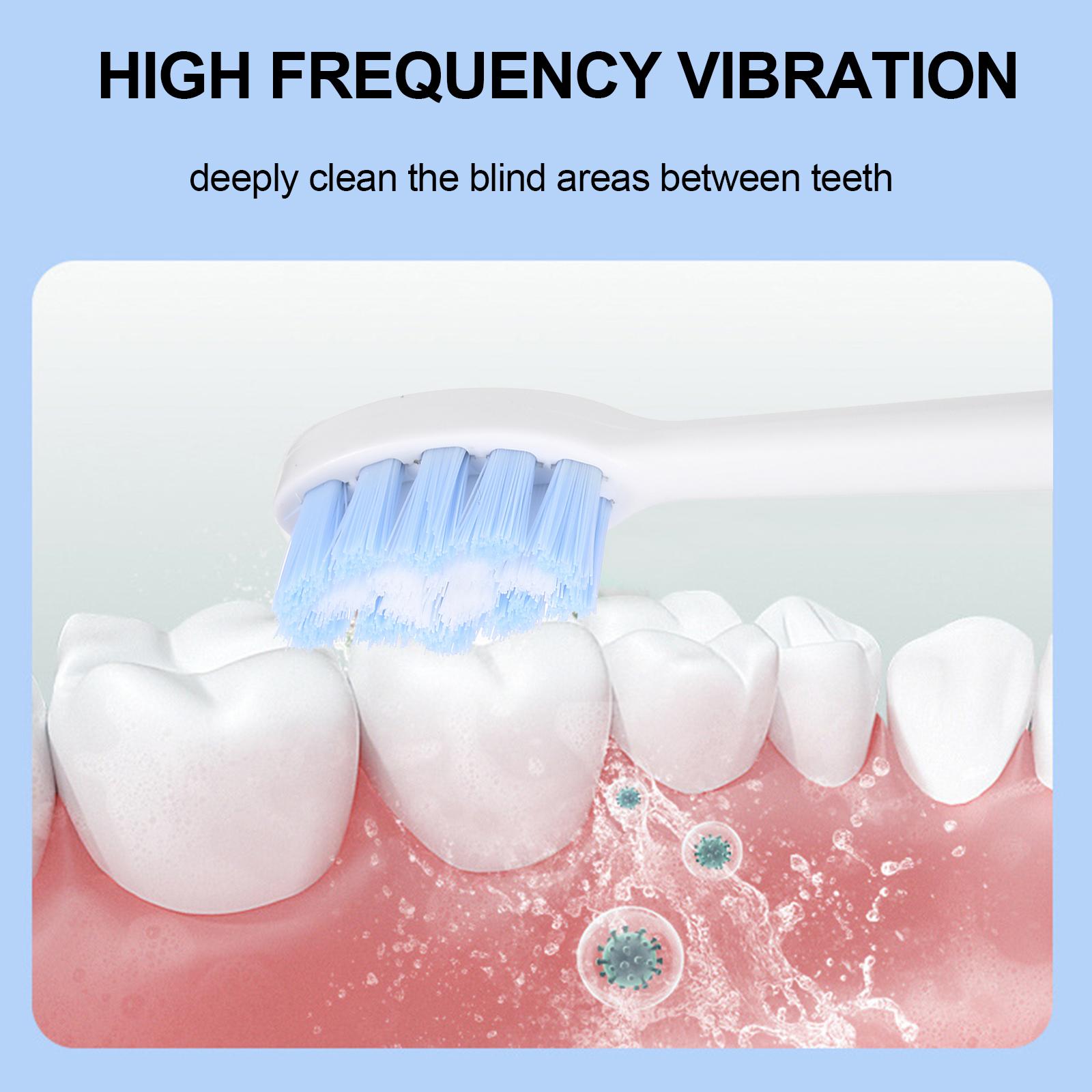 IPX6 Waterproof USB Charging Electric Teeth Cleaner 6 Brush Heads Electric Toothbrush