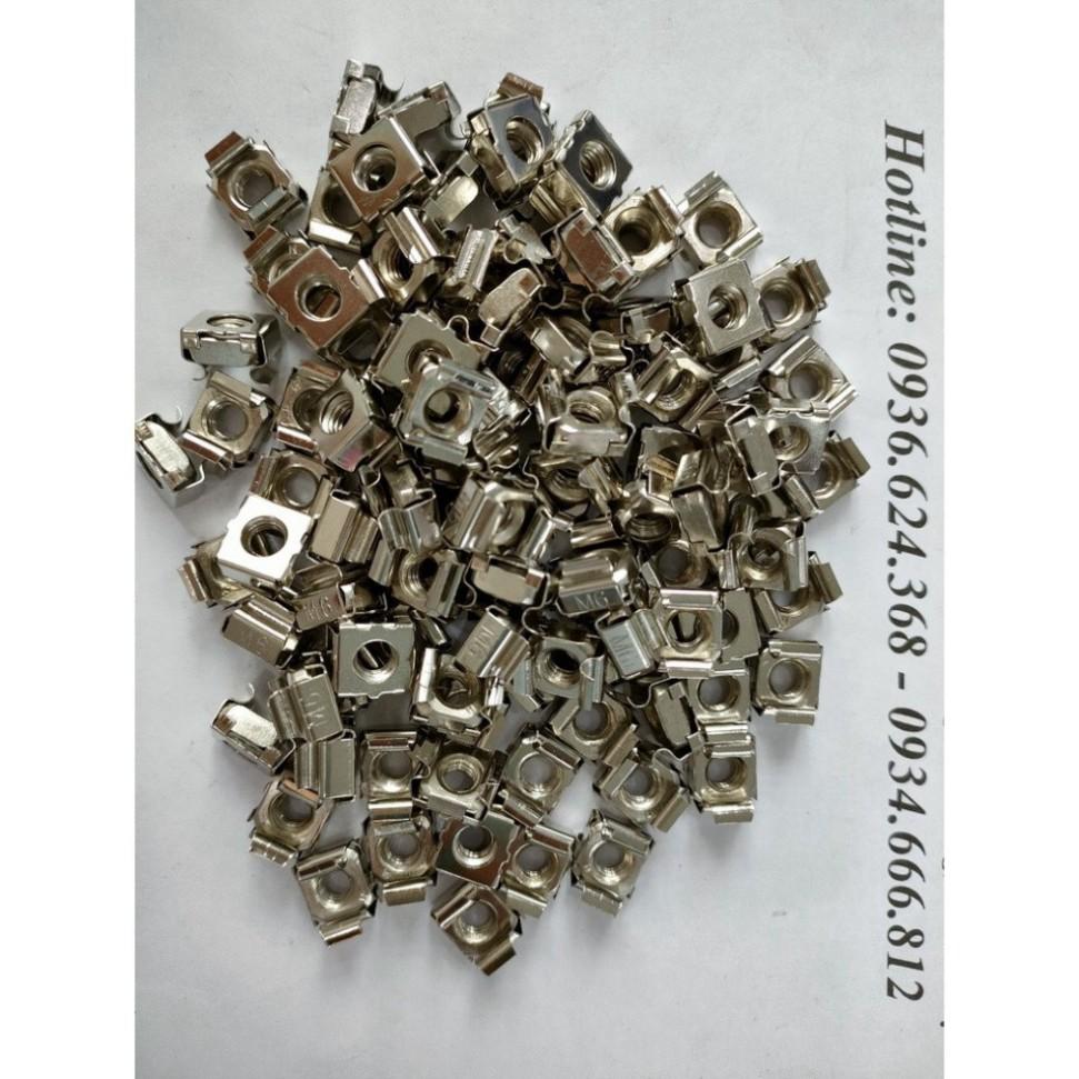 Combo 50c Đai ốc cài,ecu cài M8 mạ niken trắng sáng như inox