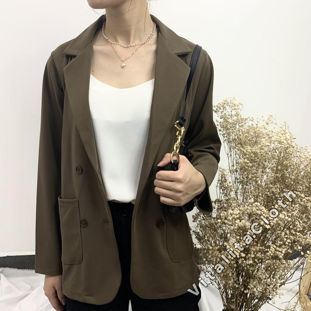 Áo vest nữ Blazer phong cách Hàn Quốc - Kiểu áo Vest nữ khoác ngoài cực xinh