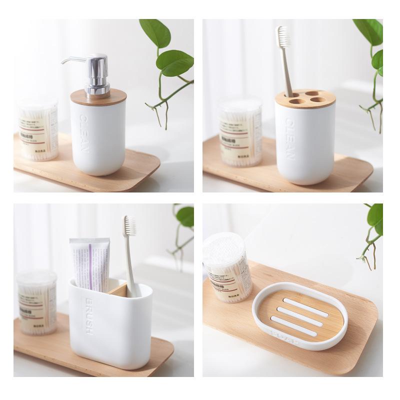 2PCS Bàn chải đánh răng Bamboo Bàn chải đánh răng điện tổ chức phòng tắm