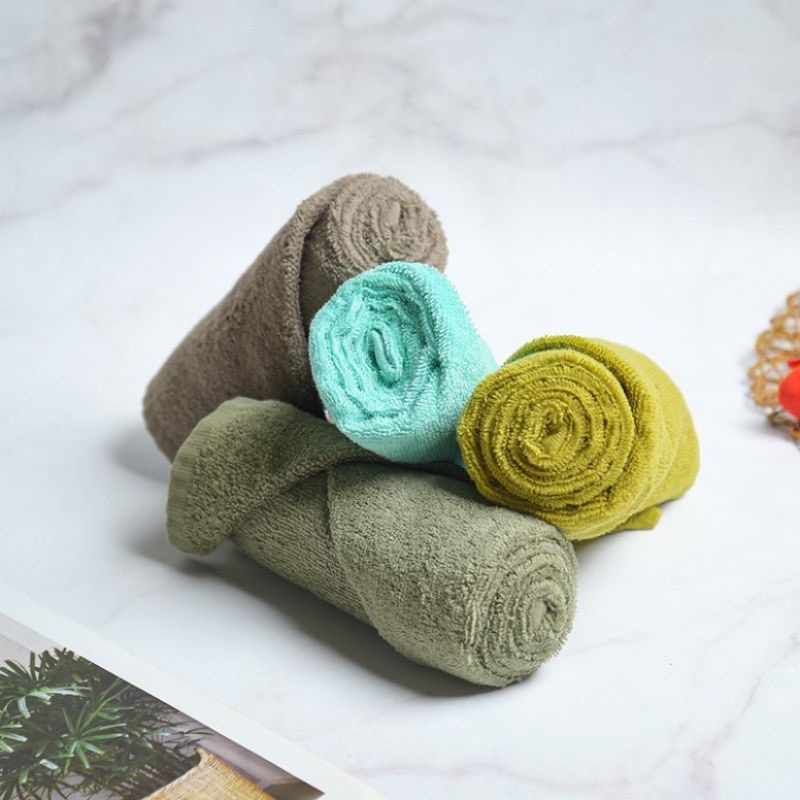 Set 10 khăn mặt sợi tre hoạt tính kháng khuẩn chống nấm mốc cao cấp