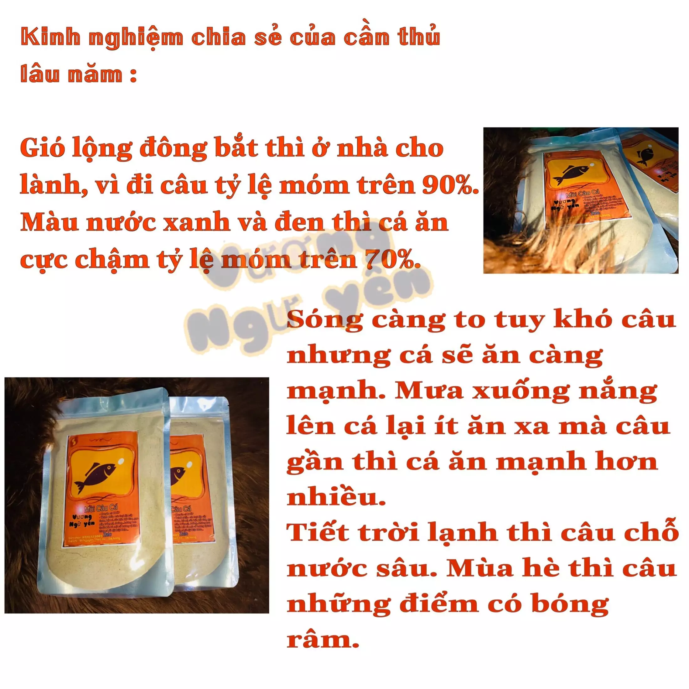 Bài Mồi câu cá chuyên Diếc - VƯƠNG Ngư Yên___________________________________________________________________________________________ Vương Ngư Yên / bột câu cá / cước / thẻo / cần câu / ô dù / ghế câu / lưỡi câu