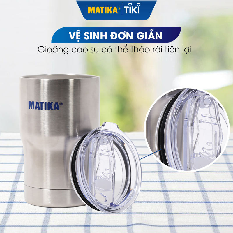 Cốc Giữ Nhiệt Chân Không MATIKA MTK-C1500 Ly Giữ Nhiệt Inox 2 Lớp 500ml - Hàng Chính Hãng