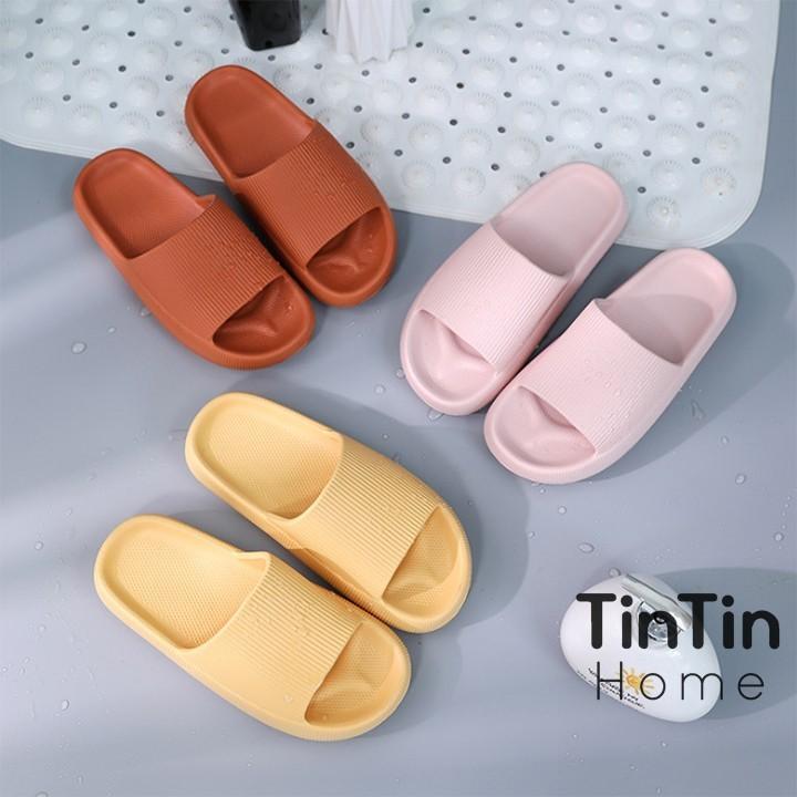 Dép bánh mỳ mì nam nữ đế cao su siêu nhẹ nguyên khối siêu êm đế dày 4cm loại 1 siêu bền TINTIN DNL1