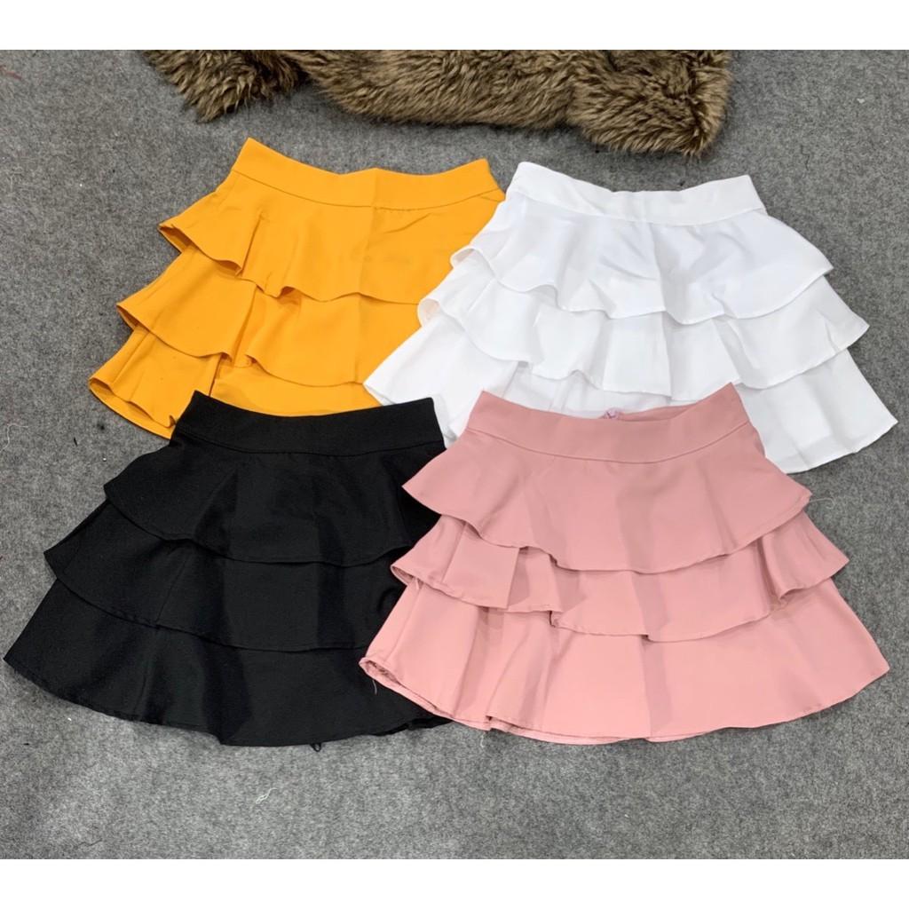 Chân váy 3 tầng xinh xinh chất tuyết mưa đẹp