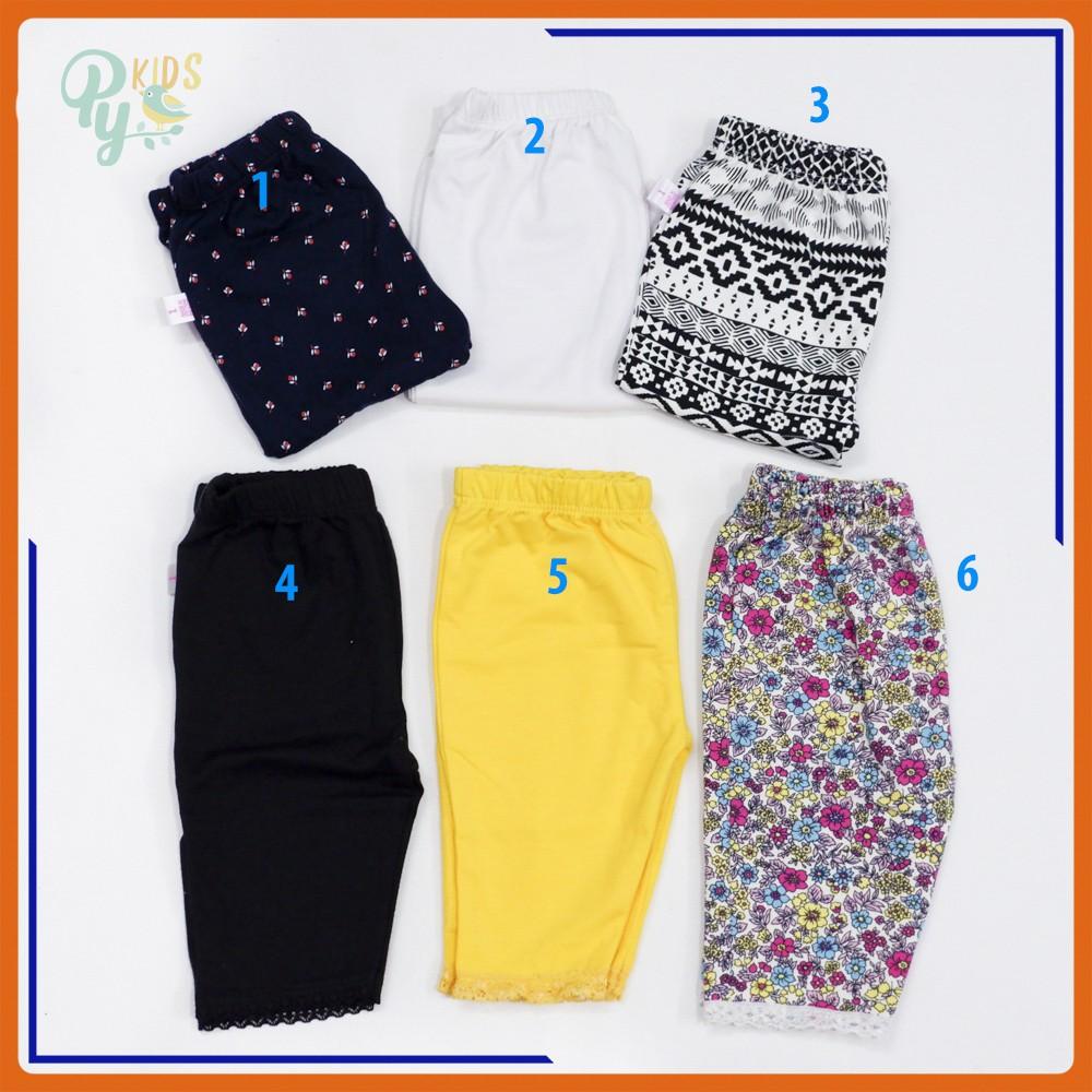 Quần legging lửng/ Quần ôm lở cotton 4 chiều, hàng đẹp cho bé gái 5-25kg