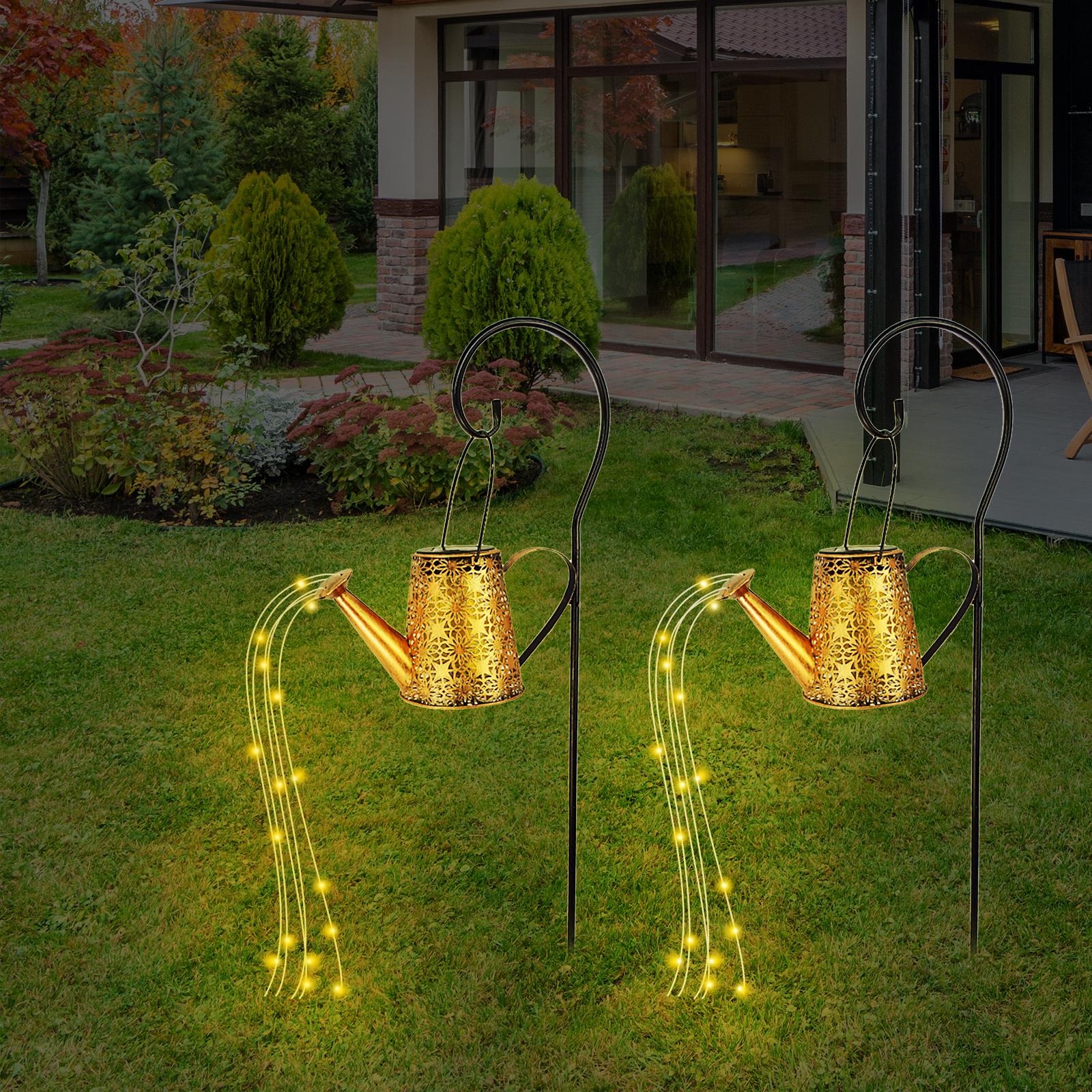 Đèn Năng Lượng Mặt Trời Bằng Kim Loại Không Thấm Nước Hình Ấm Đun Nước Retro