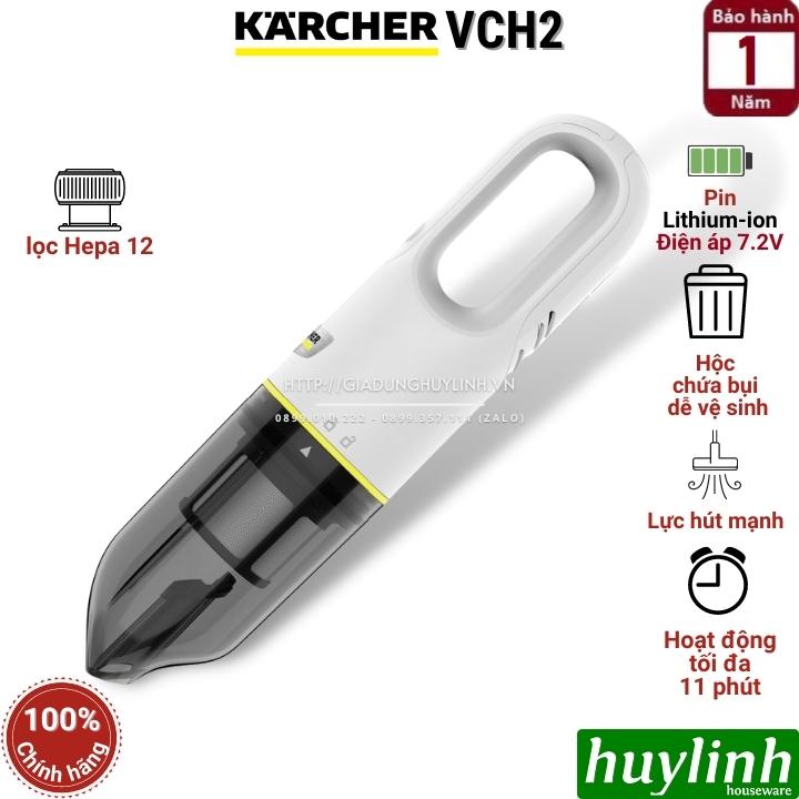 Máy hút bụi cầm tay dùng pin Karcher VCH2 - 7.2V - Hàng chính hãng