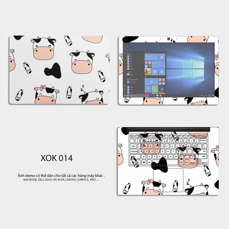 Skin bảo vệ laptop - Chủ đề Bò sữa - Skin laptop cho mọi loại máy - Miếng dán bảo vệ laptop