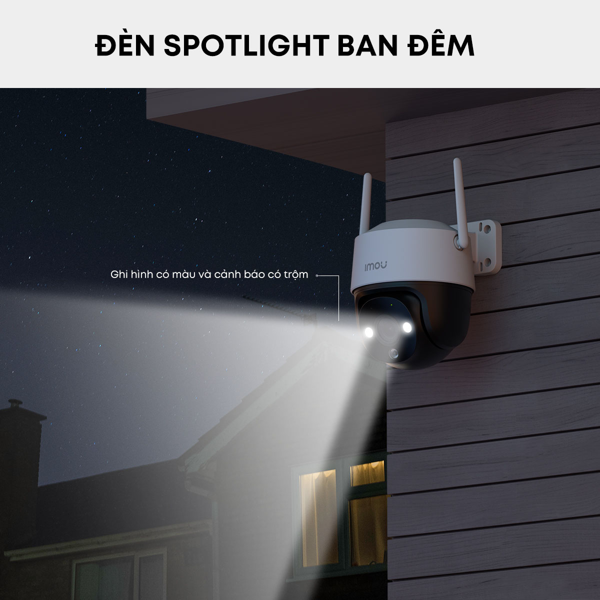 Camera Wifi Imou Cruiser SE I Phát hiện con người I Đèn spotlight cảnh báo I 4 chế độ ban đêm I Hàng chính hãng