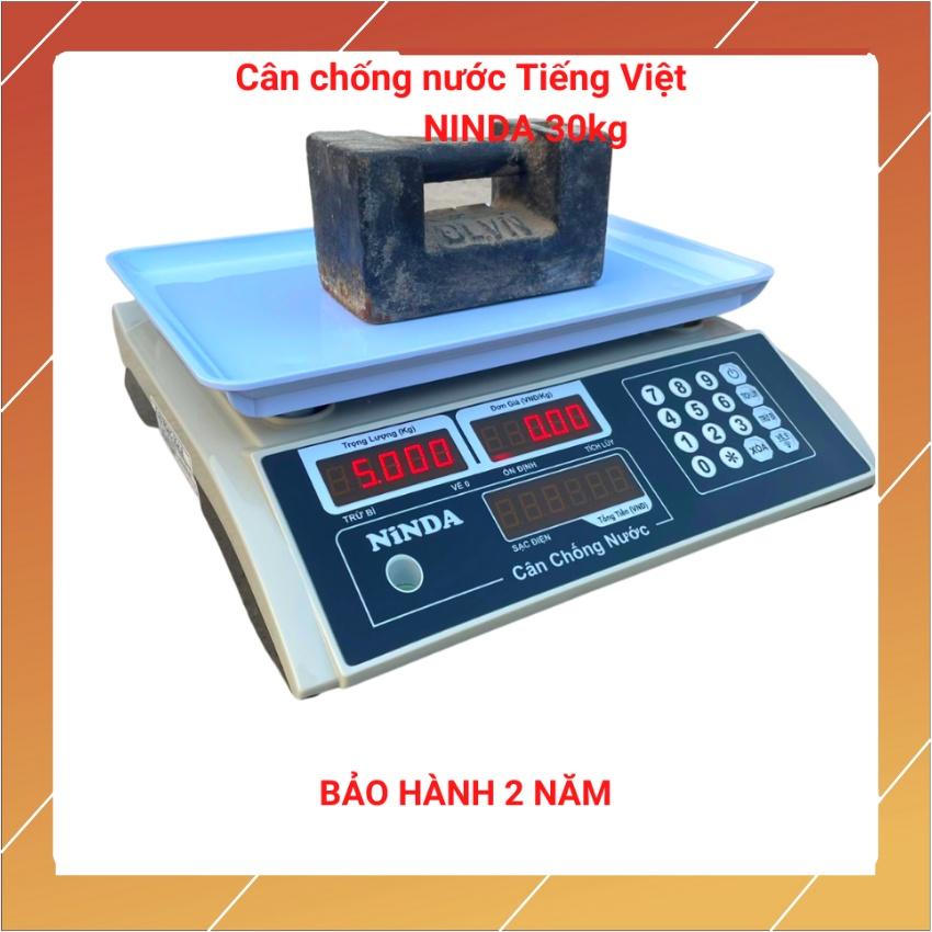 Cân điện tử chống nước Tiếng Việt NINDA 30kg ( bảo hành 2 năm )