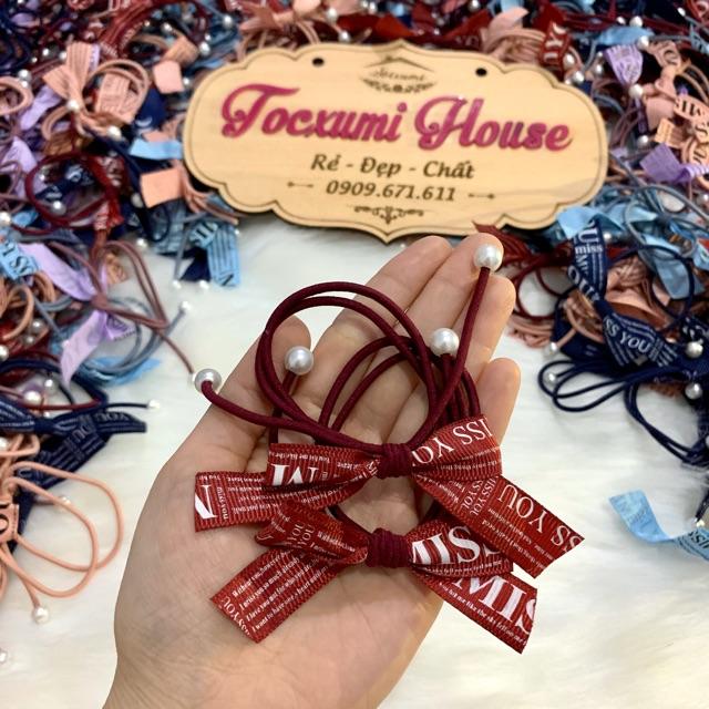 THUN ĐÔI BUỘC TÓC NƠ NGỌC