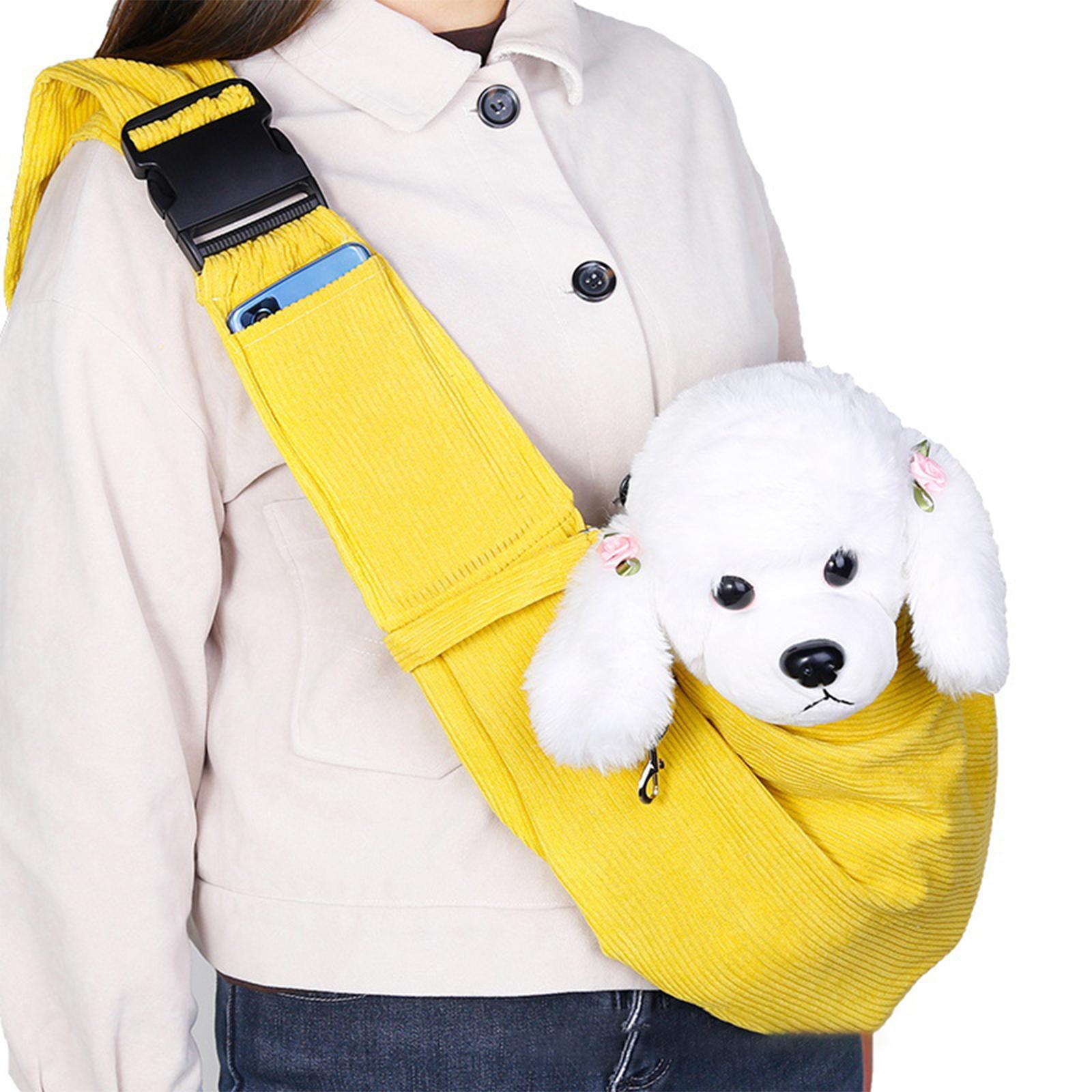 Shoulder Bag Backpack Puppy  Pocket Yellow