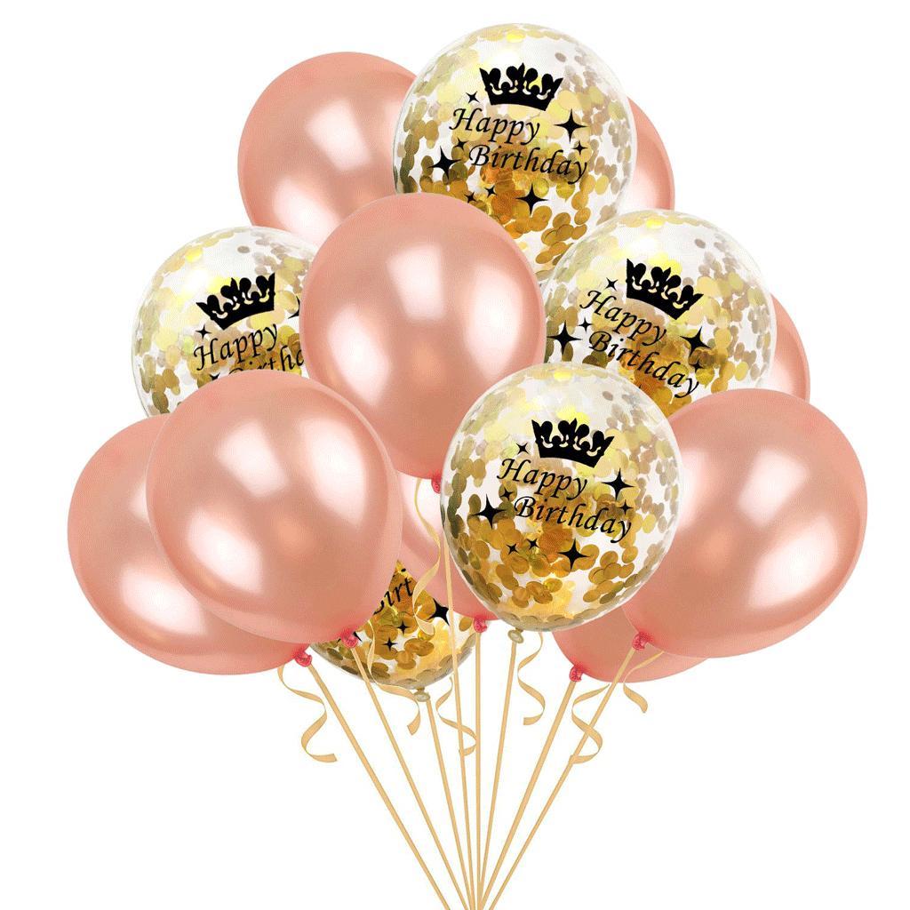 Happy Birthday Digital Confetti Latex Balloon Birthday Decor