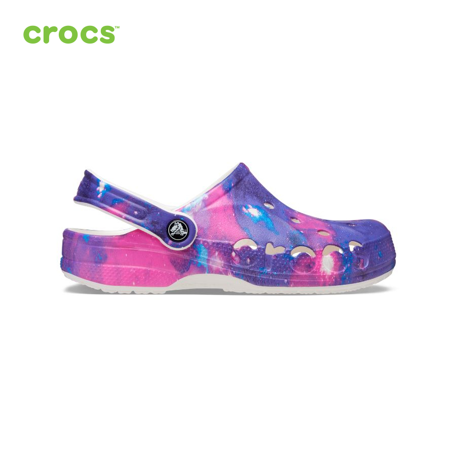 Giày lười unisex Crocs Baya Clog U Seasonal Printed Whi/Mlti - 206230