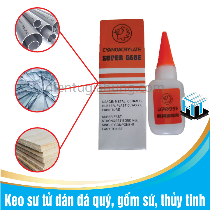 1 Chai Keo dán Keo sư tử siêu cứng chuyên dụng dán gốm sứ, thủy tinh