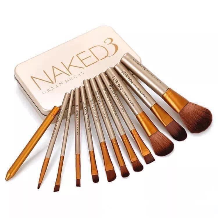 Bộ Cọ Trang Điểm Đa Năng Naked3 12 Cây