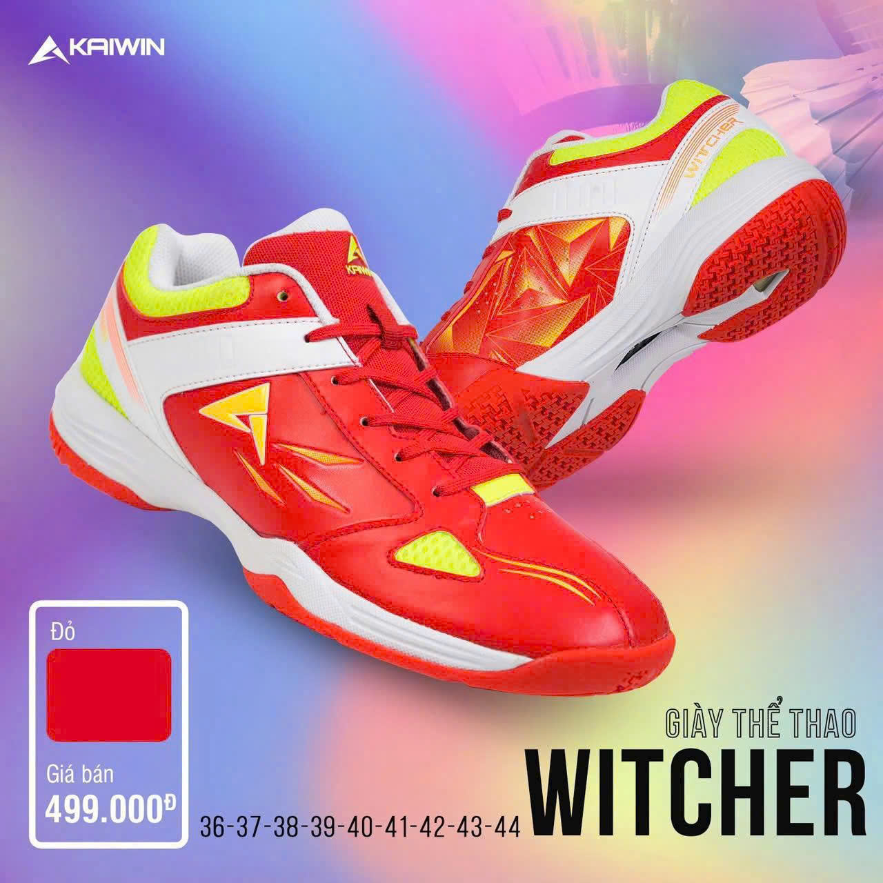 Giày Pickleball, cầu lông Kaiwin đế kếp chống xoắn giảm chấn - chính hãng