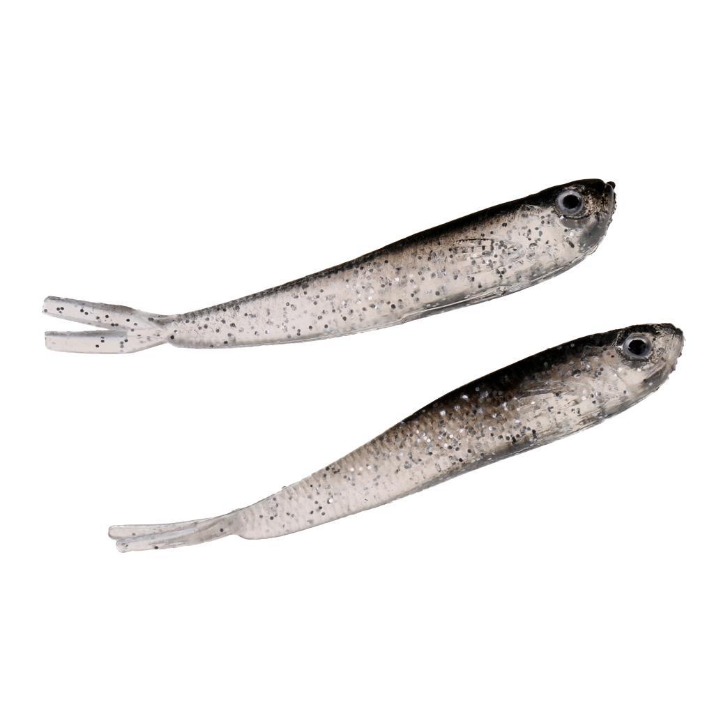 Black Soft Plastic Lure Tiddler Bait Bionic Bait Minnow Artificial Bait