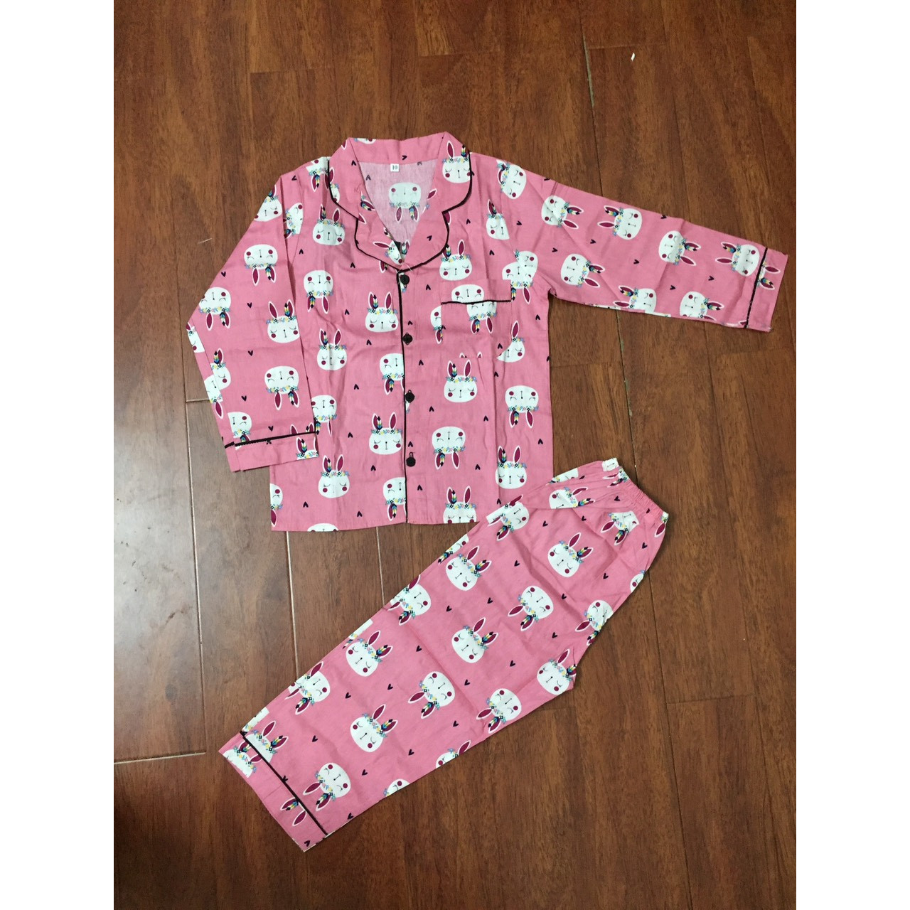 Bộ Pijama dài tay cho bé trai bé gái chất thô hàn cực đẹp