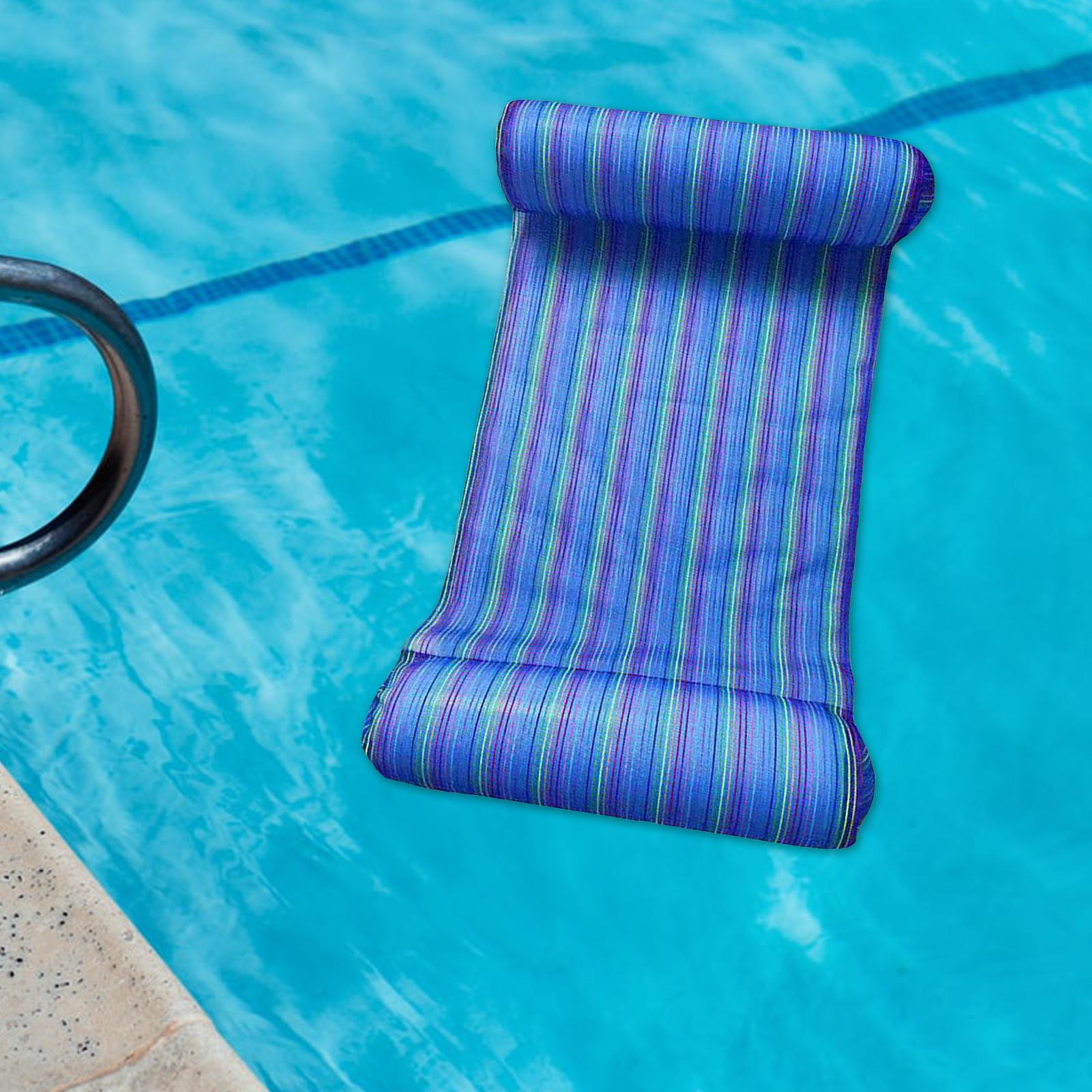 Water Hammock Pool Floating Chair Party Travel Lounge Bed Fun Toy Blue