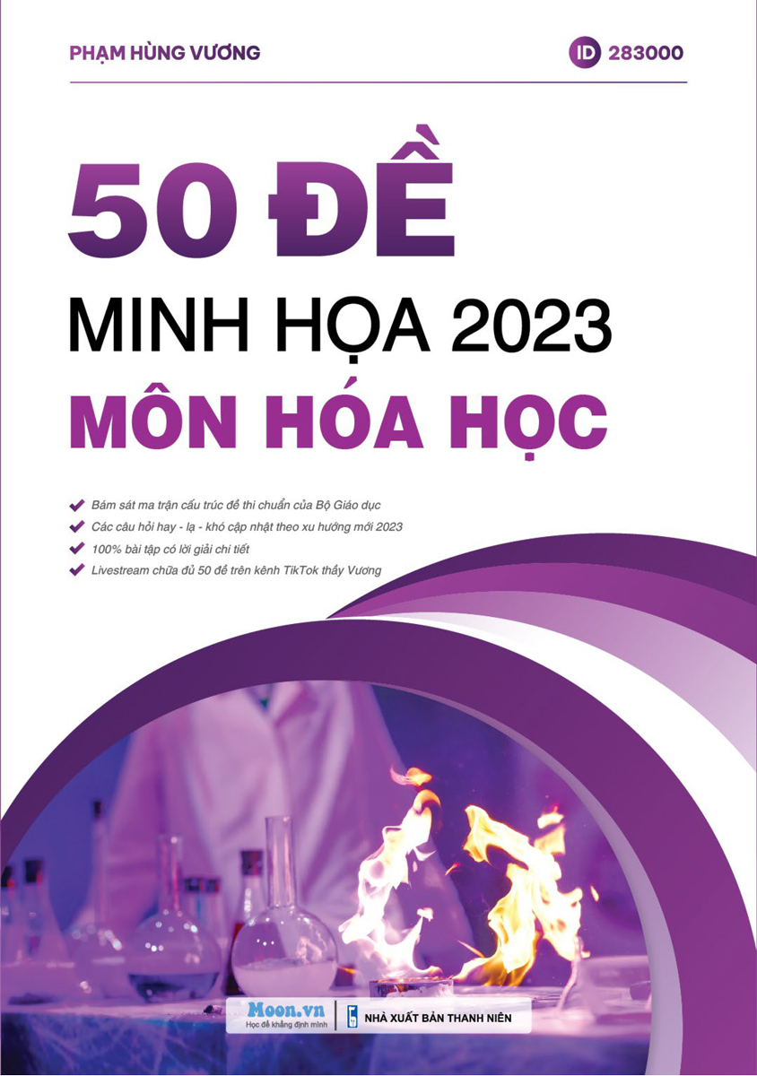 50 Đề Minh Họa 2023 Môn Hóa Học + Tặng Phiếu Trắc Nghiệm 40 Câu  - MOON