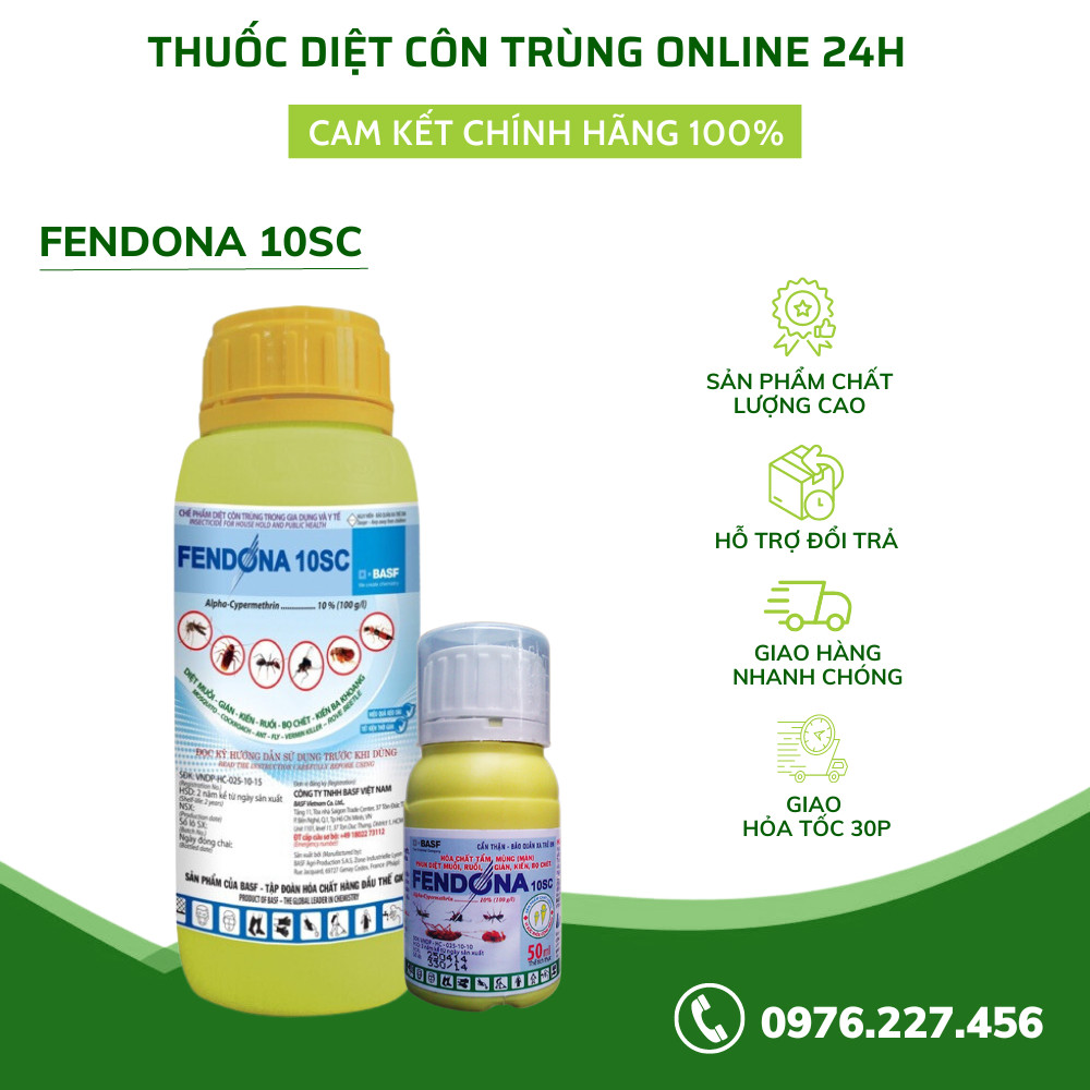 Thuốc Diệt Côn Trùng Fendona 10SC 50ml Diệt Ruồi Muỗi Kiến Gián Côn Trùng Gây Hại 50ML -Dietcontrung.online24h