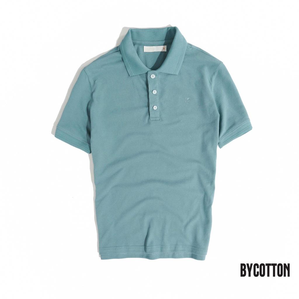 Áo Thun Polo Nam Cổ Bẻ Xanh Cyan BY COTTON Cyan Basic Polo