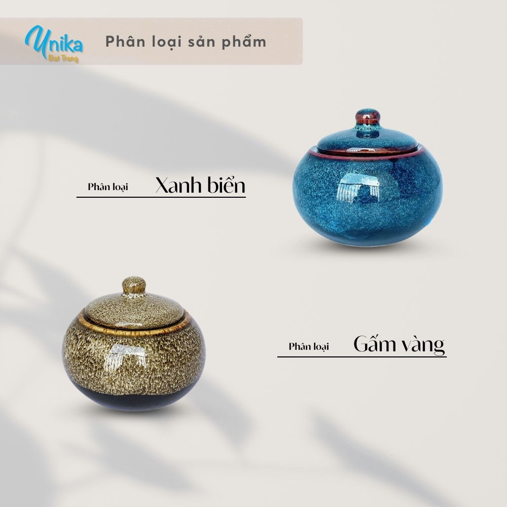 Hũ Đựng Đường Tròn (2 màu) - Hũ Đựng Gia Vị Cao cấp - Gốm Sứ Bát Tràng