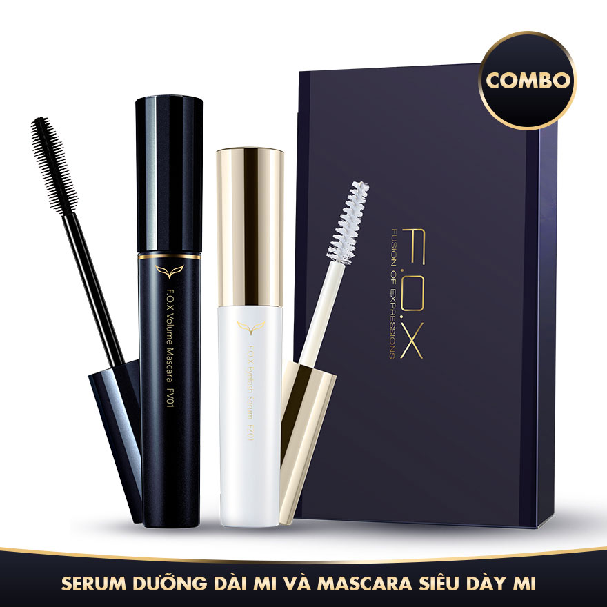 Serum Dưỡng Dài Mi F.O.X Tặng Mascara Volume Siêu Dày Và Cong Mi F.O.X