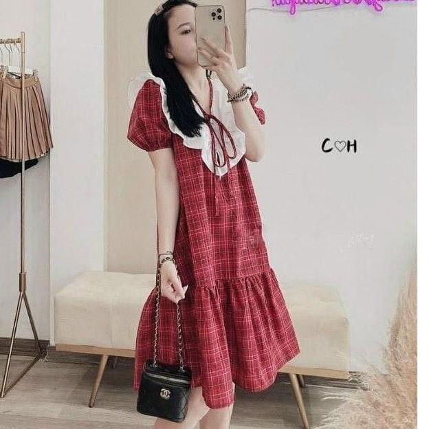 [Hàng loại 1]Đầm Bầu Váy Bầu cao cấp dáng Xuông Chất Lụa Hàn Mềm, siêu mát Thấm Mồ Hôi Tốt, Freesize từ 45 đến 70Kg