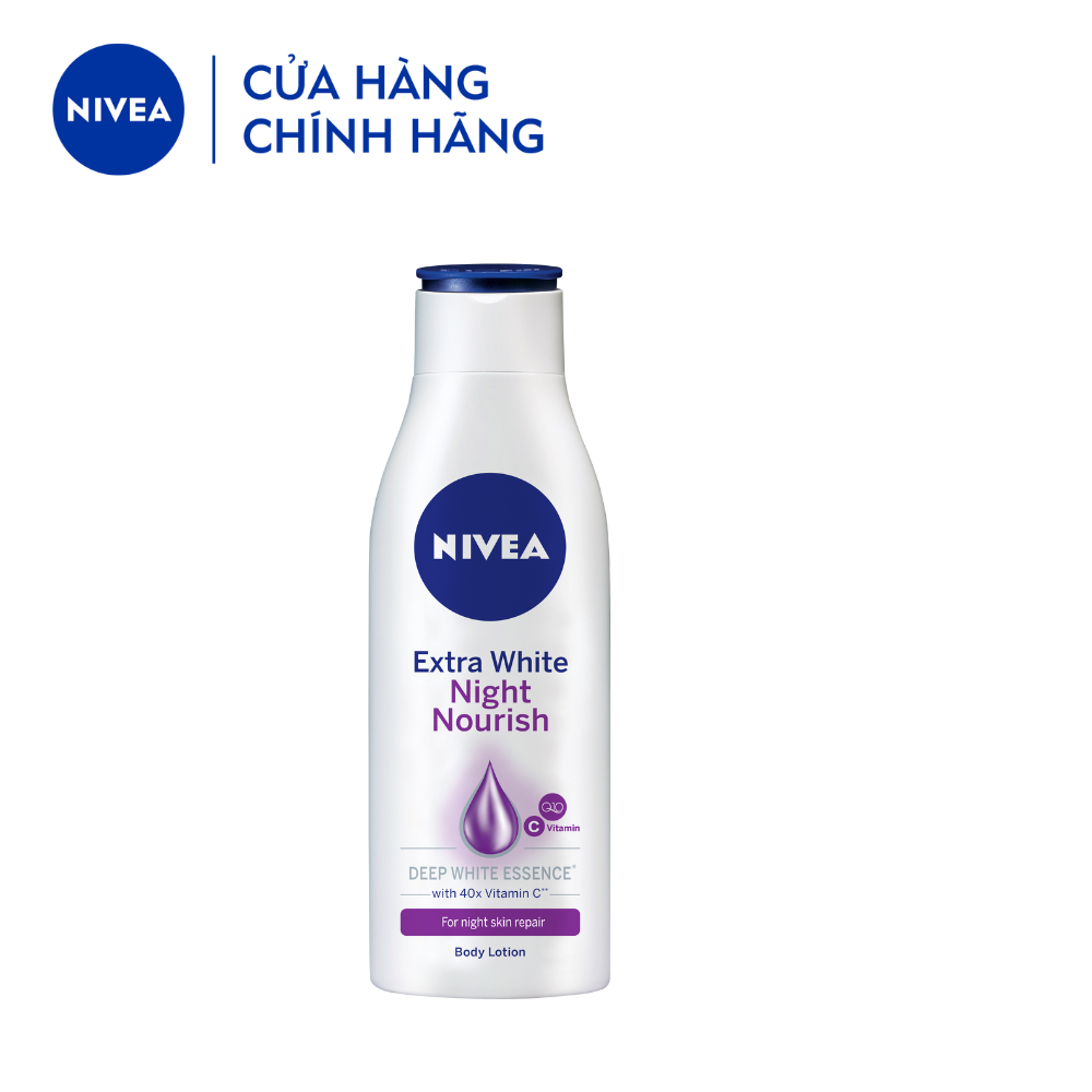 Sữa Dưỡng Thể NIVEA Extra White Night Nourish Ban Đêm Dưỡng Ẩm &amp; Trắng Da (200 ml) - 88188