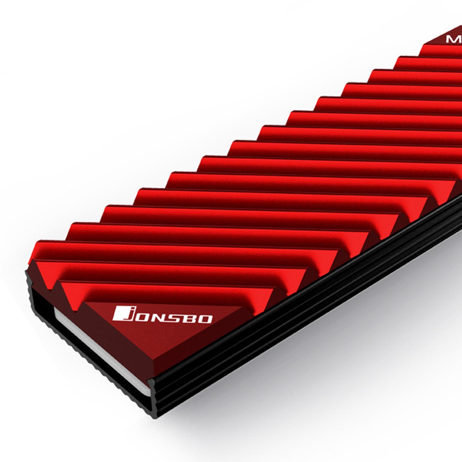 2280 SSD Solid State Heat Sink with Thermal Pad for Desktop PC Red