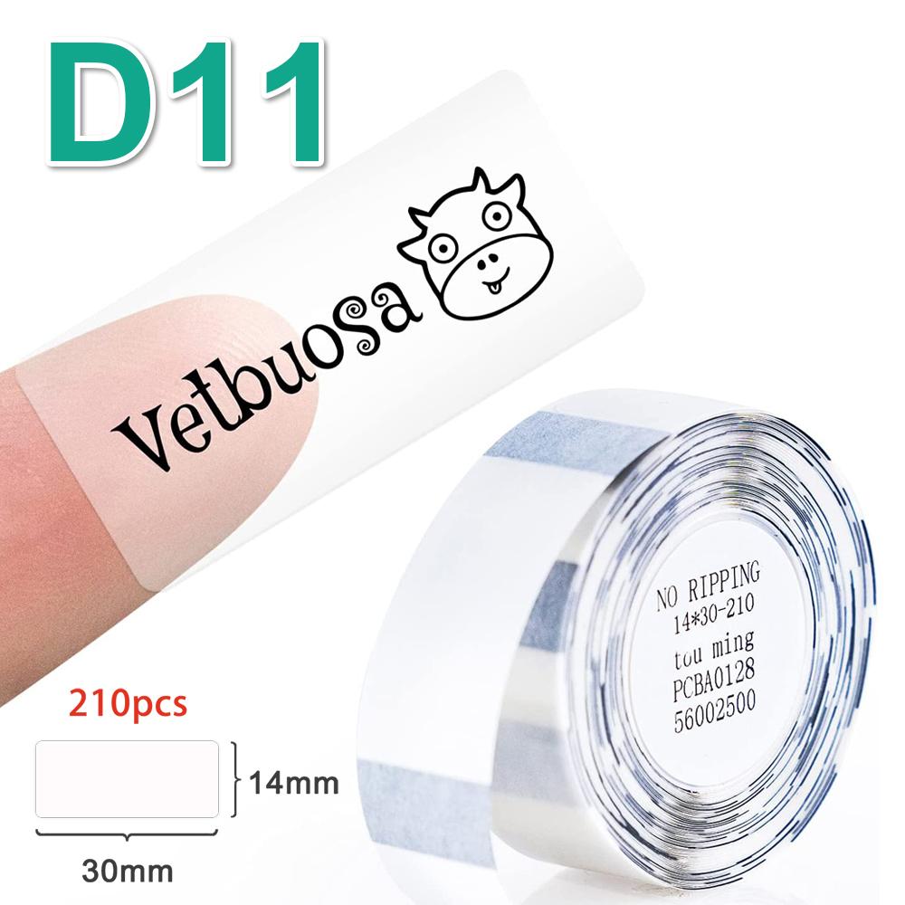 Nhãn Dán Niimbot D11 D110 D11 Nhãn Giấy Trong Suốt Trắng Dạ Quang Niimbot D11 Nhãn Cho Máy In Niimbot D110